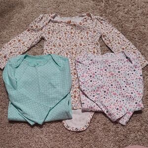 Carter's Long-Sleeve Onesies- 3 Piece Bodysuits